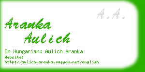 aranka aulich business card